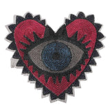Max Large Love Heart Sequins Embroidered Iron On Patches for Clothes Bags Blue