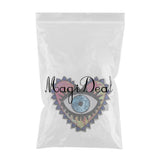 Max Large Love Heart Sequins Embroidered Iron On Patches for Clothes Bags Blue