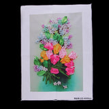 Max Ribbon Embroidery Kits DIY Tulip Flower Painting Kit Stamped Cross Stitch