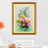 Max Ribbon Embroidery Kits DIY Tulip Flower Painting Kit Stamped Cross Stitch