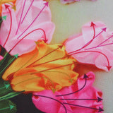 Max Ribbon Embroidery Kits DIY Tulip Flower Painting Kit Stamped Cross Stitch