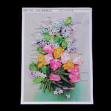 Max Ribbon Embroidery Kits DIY Tulip Flower Painting Kit Stamped Cross Stitch