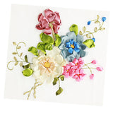 Max Ribbon Embroidery Kits DIY Flower Painting Kit Stamped Cross Stitch 01