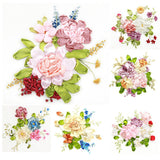 Max Ribbon Embroidery Kits DIY Flower Painting Kit Stamped Cross Stitch 01