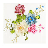 Max Ribbon Embroidery Kits DIY Flower Painting Kit Stamped Cross Stitch 01