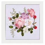 Max Ribbon Embroidery Kits DIY Flower Painting Kit Stamped Cross Stitch 02