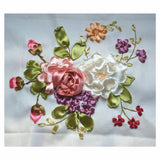 Max Ribbon Embroidery Kits DIY Flower Painting Kit Stamped Cross Stitch 03