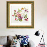 Max Ribbon Embroidery Kits DIY Flower Painting Kit Stamped Cross Stitch 03
