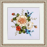 Max Ribbon Embroidery Kits DIY Flower Painting Kit Stamped Cross Stitch 04
