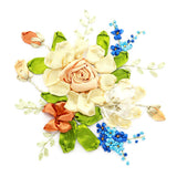 Max Ribbon Embroidery Kits DIY Flower Painting Kit Stamped Cross Stitch 04