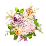 Max Ribbon Embroidery Kits DIY Flower Painting Kit Stamped Cross Stitch 05