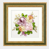 Max Ribbon Embroidery Kits DIY Flower Painting Kit Stamped Cross Stitch 05