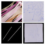 Max Ribbon Embroidery Kits DIY Flower Painting Kit Stamped Cross Stitch 05