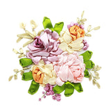 Max Ribbon Embroidery Kits DIY Flower Painting Kit Stamped Cross Stitch 05