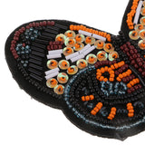 Max Embroidered Butterfly Sequin Beaded Patches Appliques DIY Craft Orange