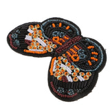 Max Embroidered Butterfly Sequin Beaded Patches Appliques DIY Craft Orange