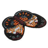 Max Embroidered Butterfly Sequin Beaded Patches Appliques DIY Craft Orange