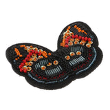 Max Embroidered Butterfly Sequin Beaded Patches Appliques DIY Craft Orange+Red