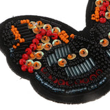 Max Embroidered Butterfly Sequin Beaded Patches Appliques DIY Craft Orange+Red