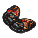 Max Embroidered Butterfly Sequin Beaded Patches Appliques DIY Craft Orange+Red