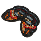 Max Embroidered Butterfly Sequin Beaded Patches Appliques DIY Craft Orange+Red