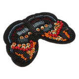 Max Embroidered Butterfly Sequin Beaded Patches Appliques DIY Craft Orange+Red