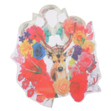 Max Animal Shape Embroidered Iron-On Patch for DIY Clothing Deer 28 x 24cm