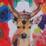 Max Animal Shape Embroidered Iron-On Patch for DIY Clothing Deer 28 x 24cm