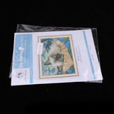 Max Handmade Ribbon Embroidery Cat Painting Kit Stamped Cross Stitch 30 x 21cm