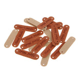 Max Maxb 20pcs Retro Synthetic PU Leather Tag DIY Handmade Sew Label Patches Brown