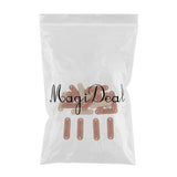 Max Maxb 20pcs Retro Synthetic PU Leather Tag DIY Handmade Sew Label Patches Brown