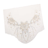 Max Neckline Trim Rhinestones Heat Transfer Iron on Motif Applique 2