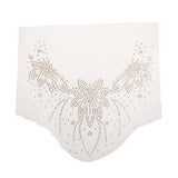 Max Neckline Trim Rhinestones Heat Transfer Iron on Motif Applique 2