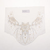 Max Neckline Trim Rhinestones Heat Transfer Iron on Motif Applique 2