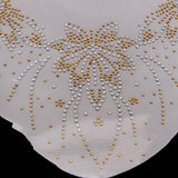 Max Neckline Trim Rhinestones Heat Transfer Iron on Motif Applique 2