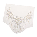 Max Neckline Trim Rhinestones Heat Transfer Iron on Motif Applique 2