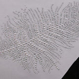 Max Glitter Rhinestone Iron On Transfer Hot Fix T-shirt Motif DIY Feather Decor