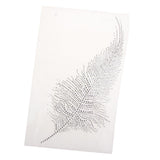 Max Glitter Rhinestone Iron On Transfer Hot Fix T-shirt Motif DIY Feather Decor