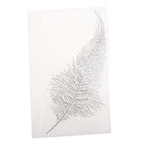 Max Glitter Rhinestone Iron On Transfer Hot Fix T-shirt Motif DIY Feather Decor