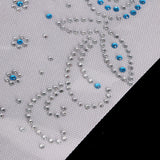 Max Bling Rhinestone Hot Fix Iron on Patches for T-shirt Jeans Bags Decor Blue