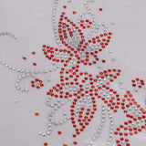 Max Iron on Rhinestone Floral Pattern Decorative Applique Patch For Clothes