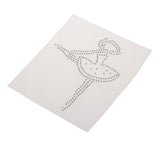Max Crystal Rhinestones Iron on Patches Hot Fix Transfer Applique Ballet Girl