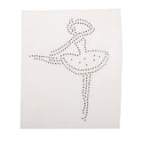 Max Crystal Rhinestones Iron on Patches Hot Fix Transfer Applique Ballet Girl