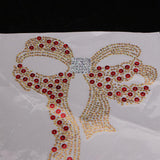 Max Glitter Rhinestone Iron On Transfer Hot Fix T-shirt Motif DIY Bowknot Decor