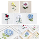 Max Beautiful 3D Flower Stumpwork Embroidery Kit for Beginners Hydrangeas