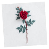 Max Beautiful 3D Flower Stumpwork Embroidery Kit for Beginners Rose