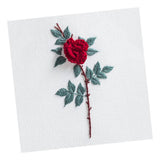 Max Beautiful 3D Flower Stumpwork Embroidery Kit for Beginners Rose