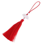 Max Handmade Silk Bookmark Tassel Trim Craft Pendant DIY Jewelry Making Red