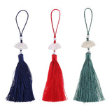 Max Handmade Silk Bookmark Tassel Trim Craft Pendant DIY Jewelry Making Red