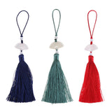 Max Handmade Silk Bookmark Tassel Trim Craft Pendant DIY Jewelry Making Red